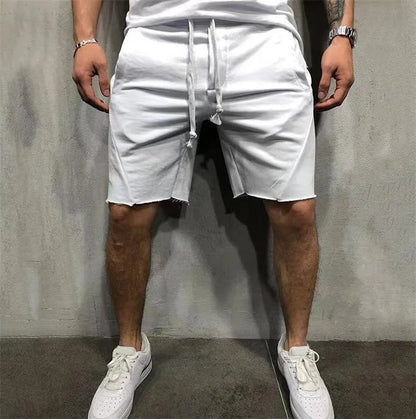 Men's Cargo Shorts – Green Summer Bermuda With Flap Pockets & Drawstring Waist