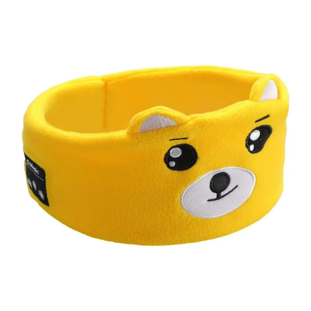 Soft Plush Bluetooth Headphones Eye Mask Elastic Eye Mask Volume Limited Children's Sleep Earphones Comfortable Wear