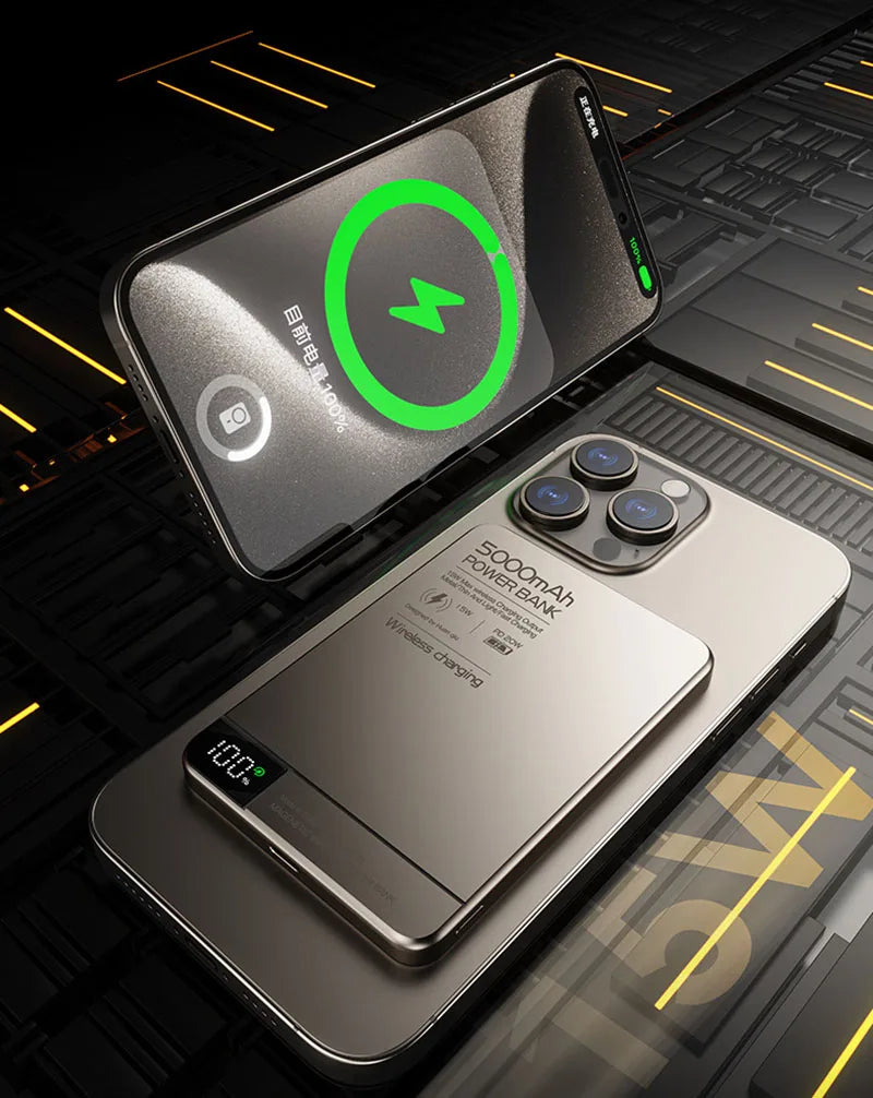 Wireless Fast Charger For Magsafe Magnetic Power Bank Portable External Auxiliary Battery Pack for Apple Xiaomi iPhone 16 15 14