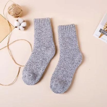 Mens Solid Color Winter Socks - Soft Comfortable Casual 3515 Pairs - ZOOMNSTORE