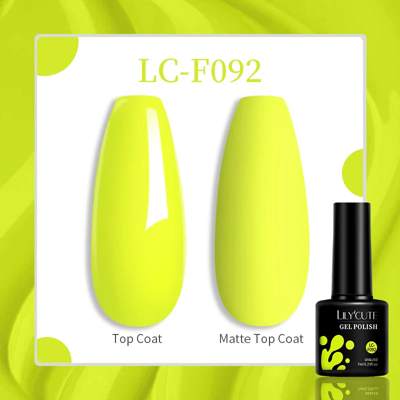 Gel Nail Polish - LILYCUTE UV Gel Varnish 7ML | Soak Off, Long Lasting Colors