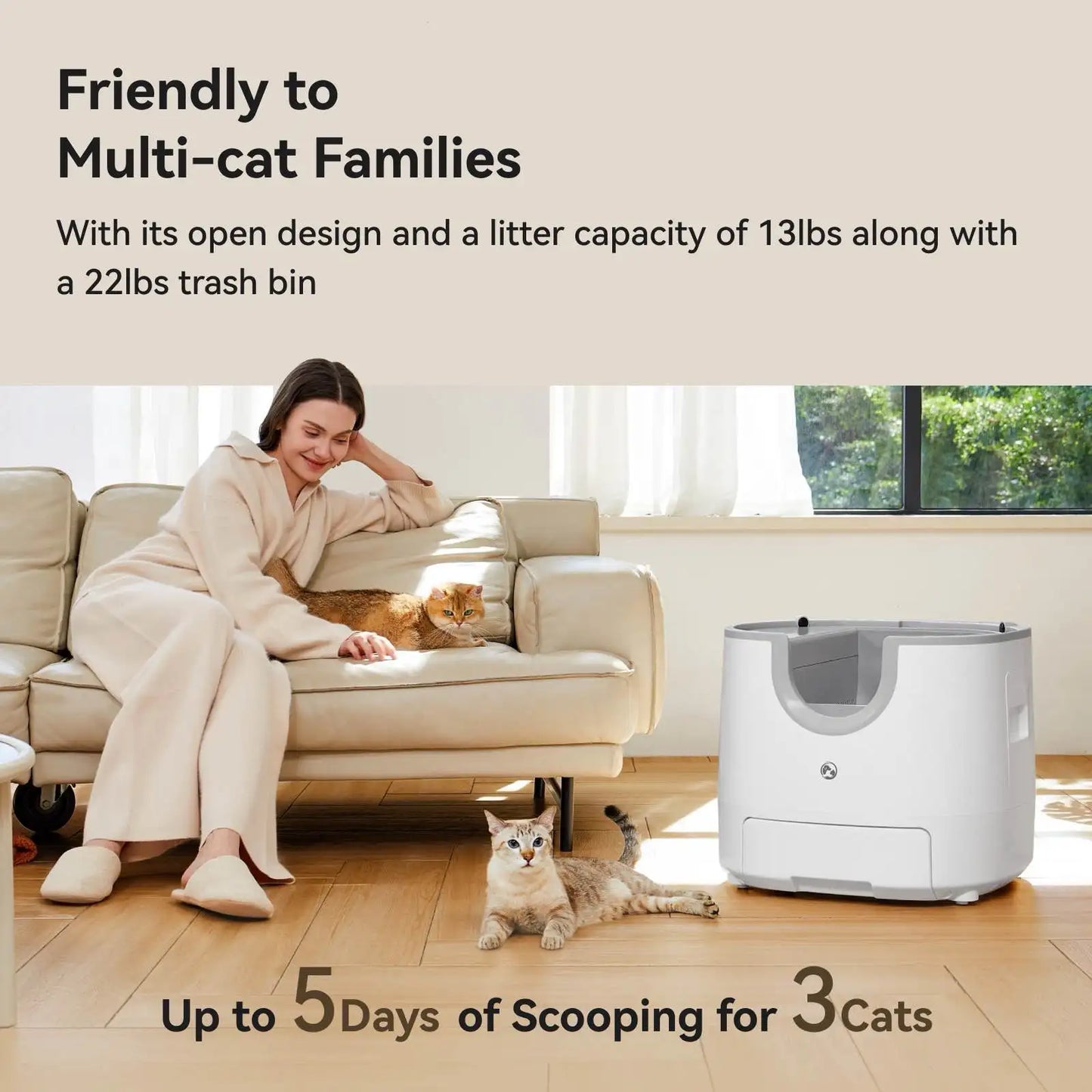 Automatic Smart Cat Litter Box - Self-Cleaning High-Capacity 11L Pet Toilet Tray - ZOOMNSTORE