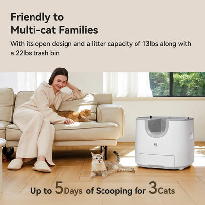 Automatic Smart Cat Litter Box - Self-Cleaning High-Capacity 11L Pet Toilet Tray - ZOOMNSTORE