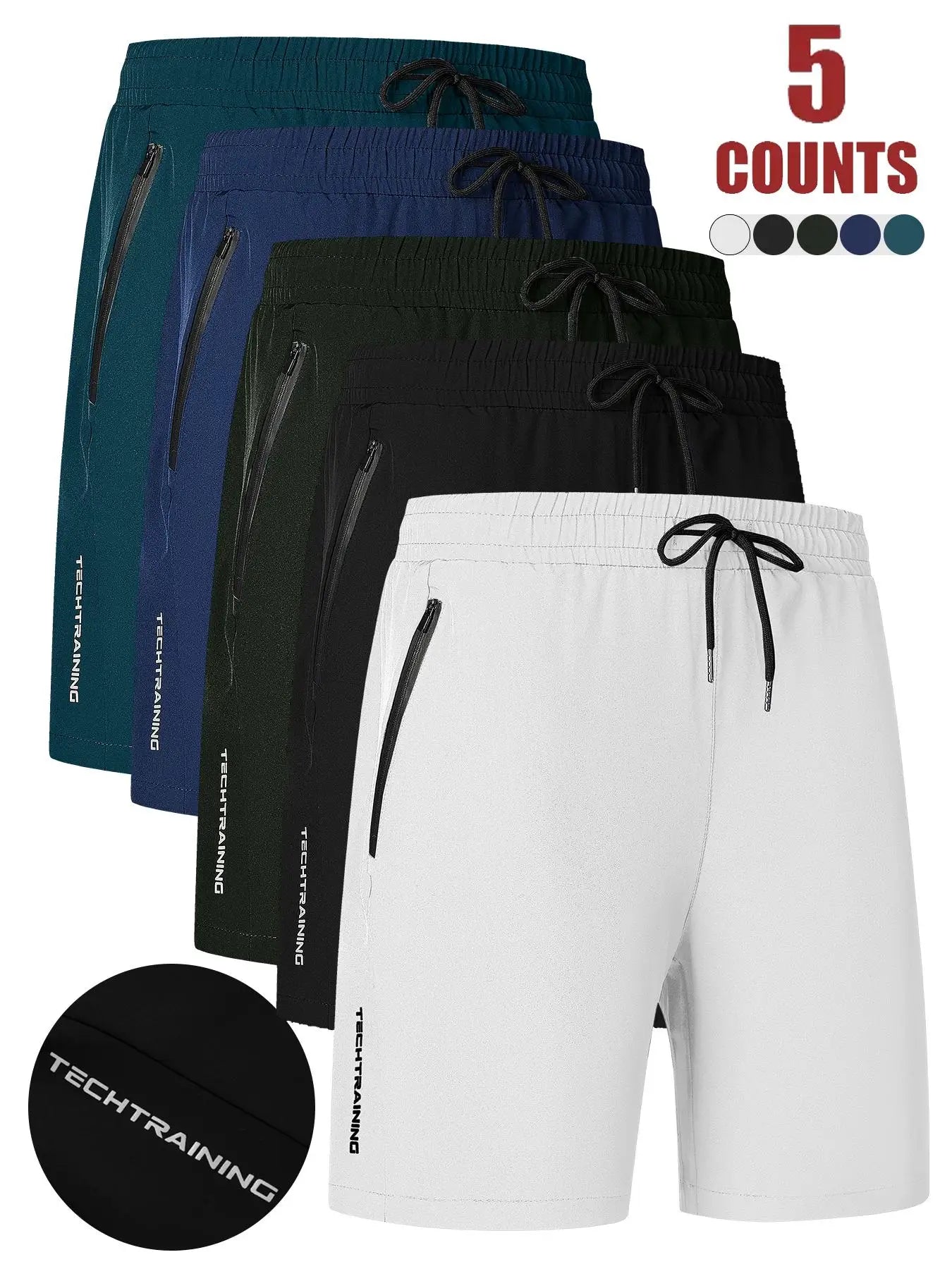 Men's Quick-Dry Shorts – Breathable Zipper Pocket Summer Sports Shorts for Outdoor Fitness