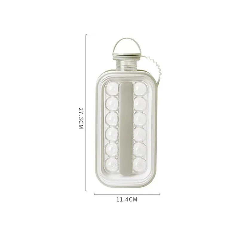 2-in-1 Silicone Ice Maker Bottle – Folding Ice Cube Mold & Kettle