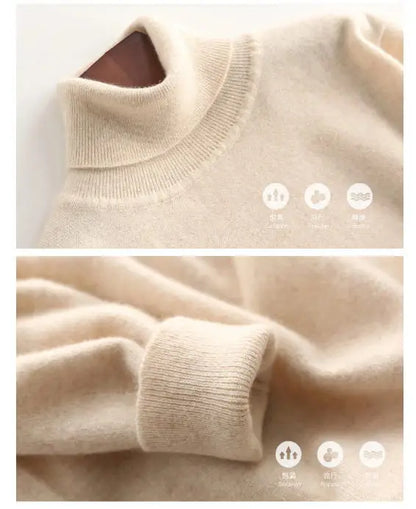 Cashmere Cotton Blend Turtleneck Men Jumper 2025 Autumn Winter Wram Clothes Vetement Homme Pull Homme Hiver Man Pullover Sweater