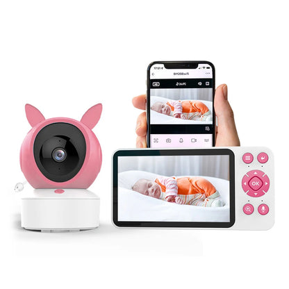 DANMINI 5 "TuyaAPP Baby Monitor Security Protection Wireless PTZ Surveillance Camera with Infrared Night Vision Motion Detection