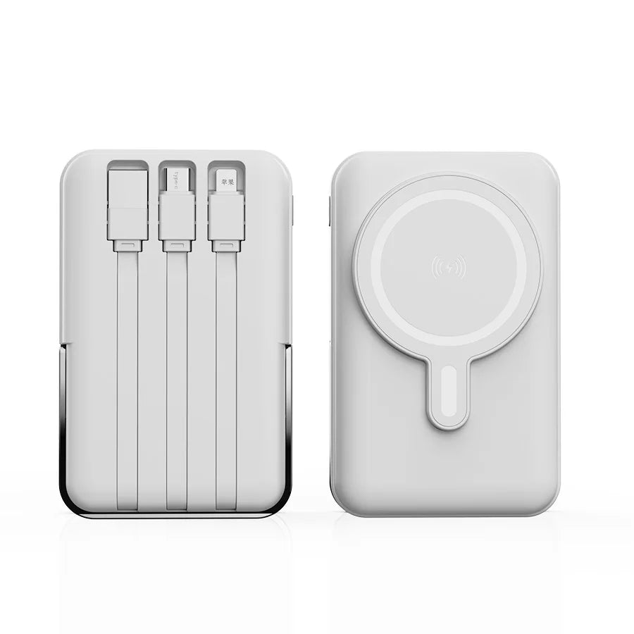 10000mAh Wireless Magnetic Power Bank Portable 22.5W Fast Charging For iPhone 17/16/15/14/13/12 Series Mobile Power with Back Clip and Bracket Desktop Charger