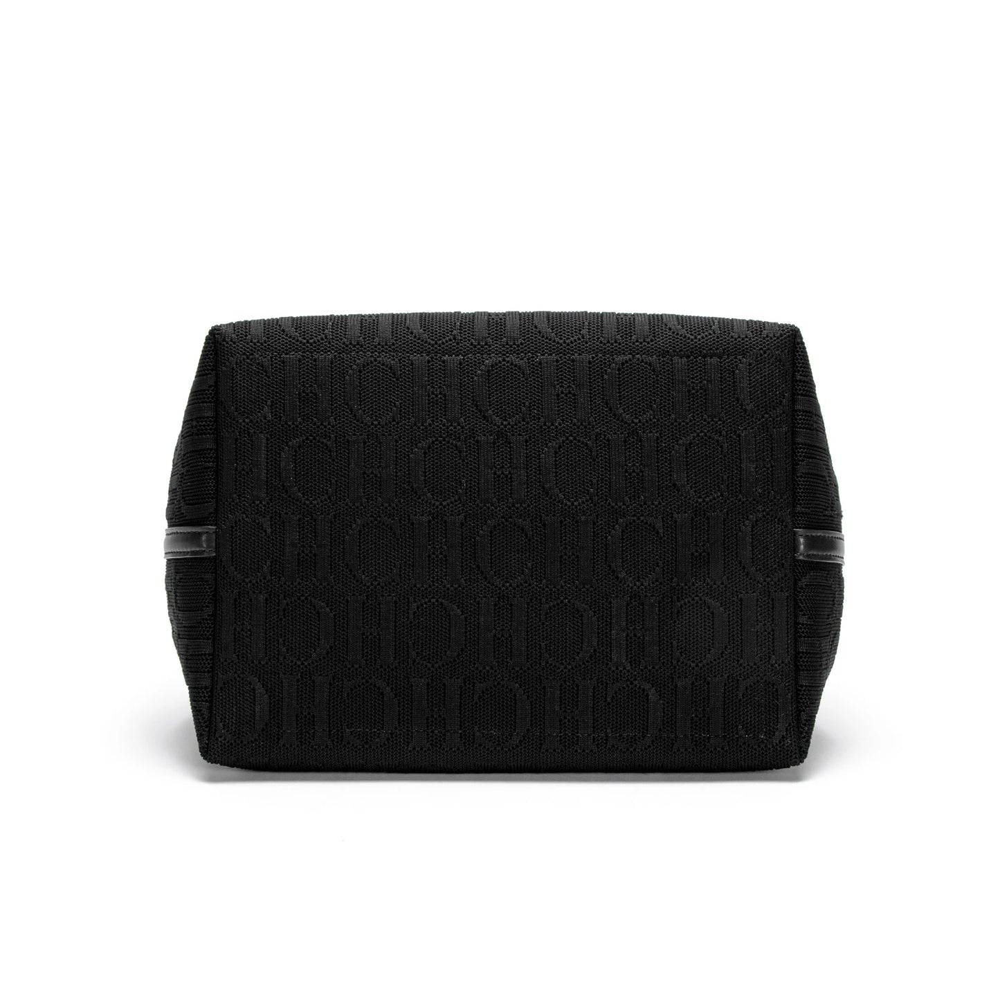 Large Capacity Tote Bag - Black Knitted Shopping Bag 27x20x28cm Durable Polyester