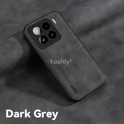 Nubuck Leather Shockproof Magnetic Case for Xiaomi 17T Pro 5G Mi 15T Protective Cover Back Shell Coque Funda