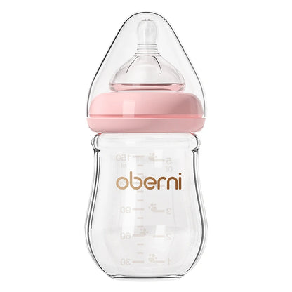 Oberni 150ml+180ml PPSU Imitated Breast Baby Milk Bottle set Anti bloating 0-6 Newborn Baby Bottle With Resistant to Falling