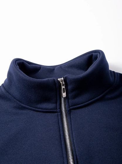 Autumn Men's Zipper Pullover Turtlenecks Warm Sweaters Solid Color Long Sleeved Fashion Male Casual Daily Sweatshirt Top