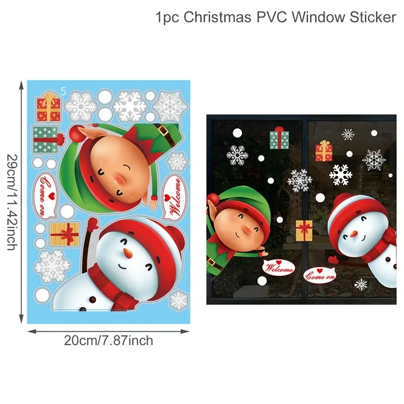 Christmas Window Stickers - Festive Holiday Window Decals & Xmas Wall Decorations 2024