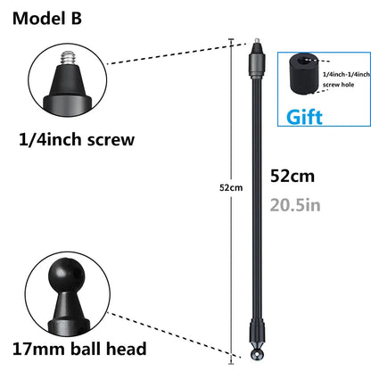 Flexible Arm Monopod Selfie Stick Rod Mount Holder Stands for Mobile Phones for Gopro Hero DJI OSMO Insta 360 Cameras Tripod