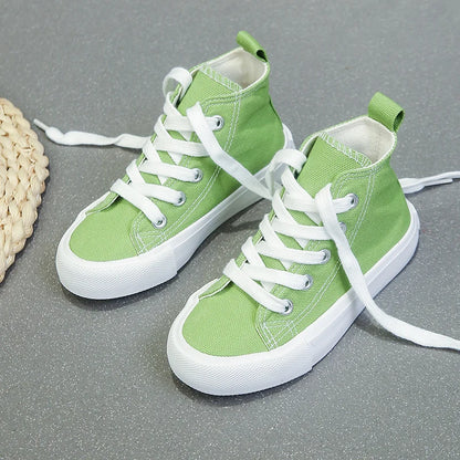 Children's Canvas Shoes - Breathable Kids Casual Lace-Up Sneakers | Unisex Footwear
