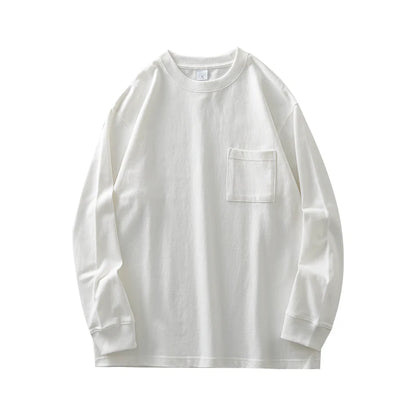 Men's Long Sleeve T Shirt - DUKEEN Heavyweight Cotton Crew Neck Casual Tee