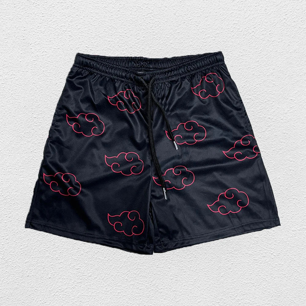 Anime Running Shorts Men Gym Sports Shorts Quick Dry Workout Training Gym Fitness Jogging Short Pants Summer Men Shorts
