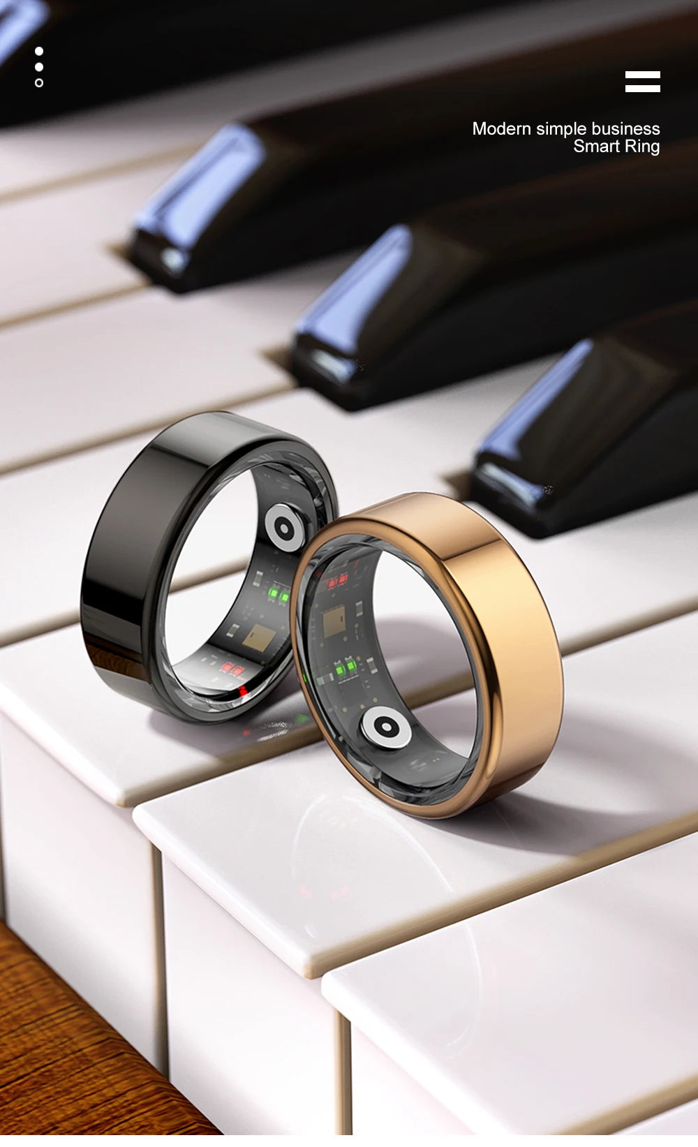 [2024 ] COLMI R02 Smart Ring Military Grade Titanium Steel Shell Health Monitoring IP68 & 5ATM Waterproof Multi-sport Modes