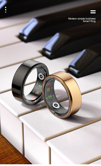 [2024 ] COLMI R02 Smart Ring Military Grade Titanium Steel Shell Health Monitoring IP68 & 5ATM Waterproof Multi-sport Modes