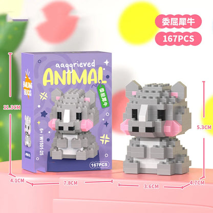 Micro Building Blocks - Creative Animal Brick Set | DIY Mini Construction Toys Kit