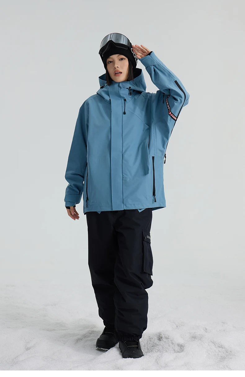 Hard Shell Ski Jacket – Waterproof 3 Layer Durable Winter Coat for Snowboarding Women