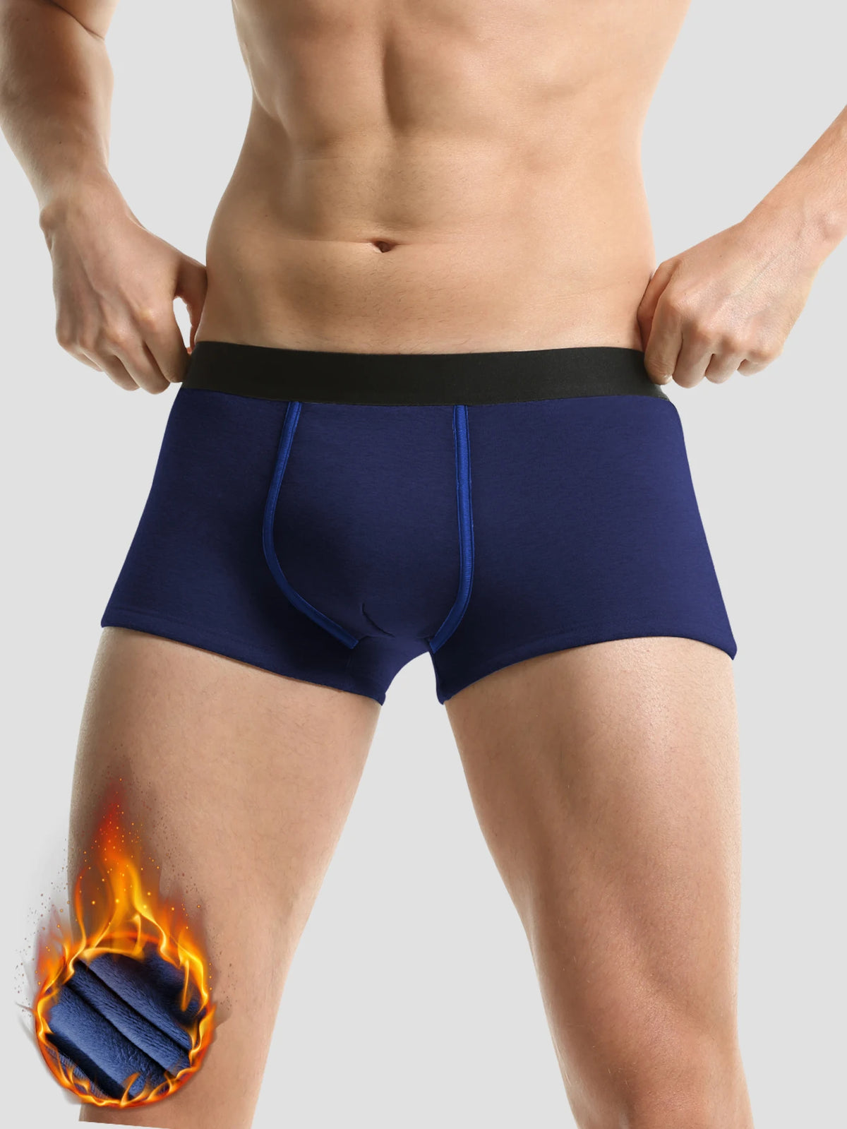 Warm underwear men plus fleece thickened men's boxers autumn and winter winter shorts head boys sports boxers