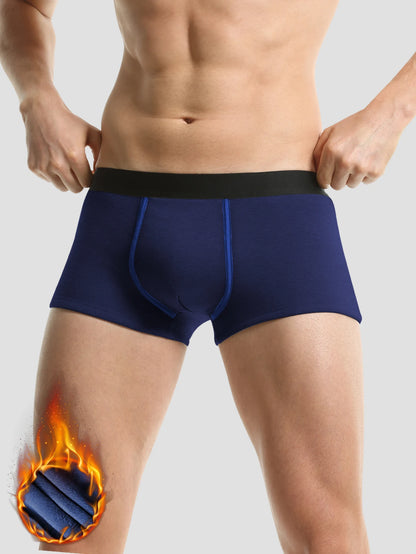 Warm underwear men plus fleece thickened men's boxers autumn and winter winter shorts head boys sports boxers
