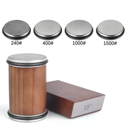 Rolling Knife Sharpener Kit – Diamond Stone with 15°/20° Angles & Magnetic Holder