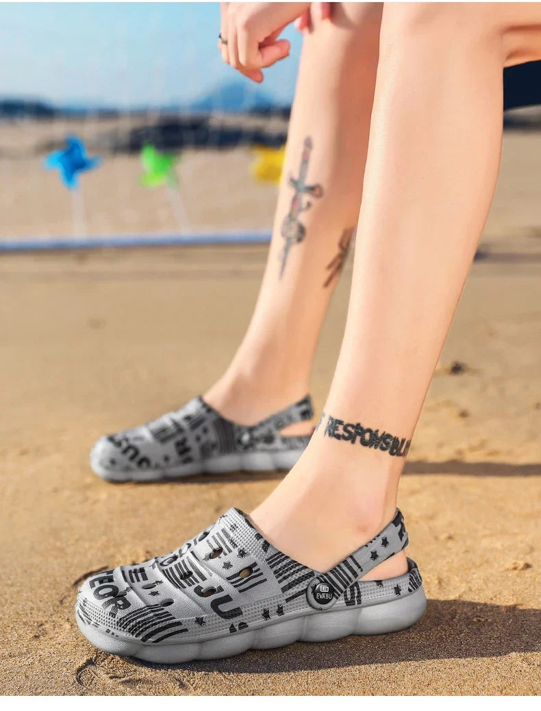 Men Beach Sandals - Lightweight EVA Fishing Sandals | Casual Slip-On Outdoor Sports Slippers