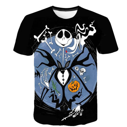 Halloween Skull Graphic Tee - Mens Hip Hop Streetwear T-shirt - ZOOMNSTORE