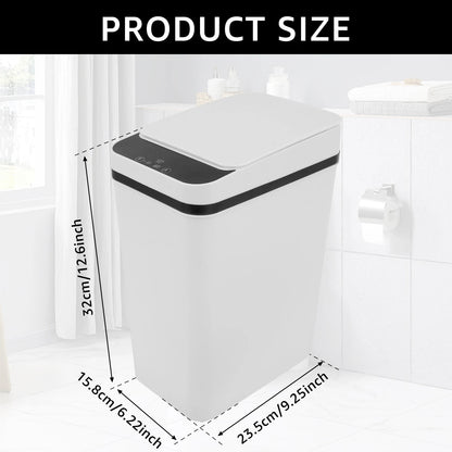 Touchless Infrared Trash Can - 12L Smart Sensor Wastebasket for Kitchen  Bathroom
