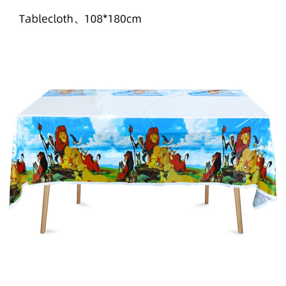 Lion King Birthday Party Supplies - Disposable Tableware Set with Cups Plates Napkins