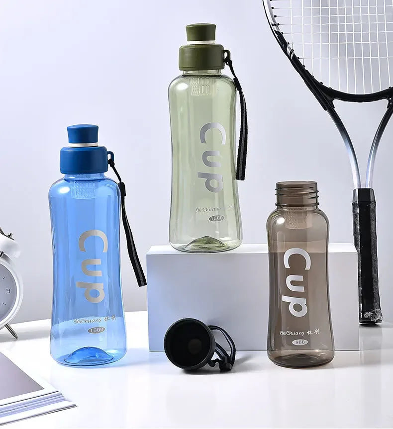 1500ML Water Bottle Motivational Sport Water Bottle Leakproof Bottles Drinking Outdoor Travel Gym Fitness Jugs for Bottle