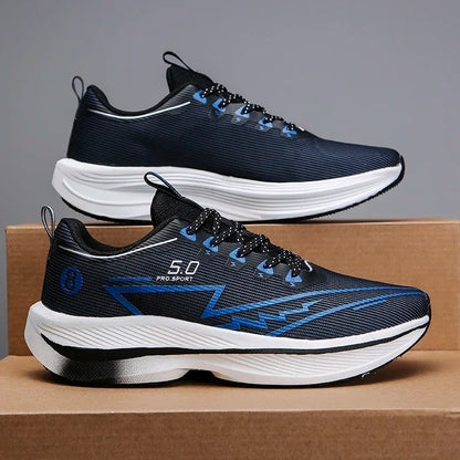 Marathon Men Sports Running Shoes Carbon Board Air Cushion Breathable Lightweight Women's Comfortable Athletic Nonskid Sneakers