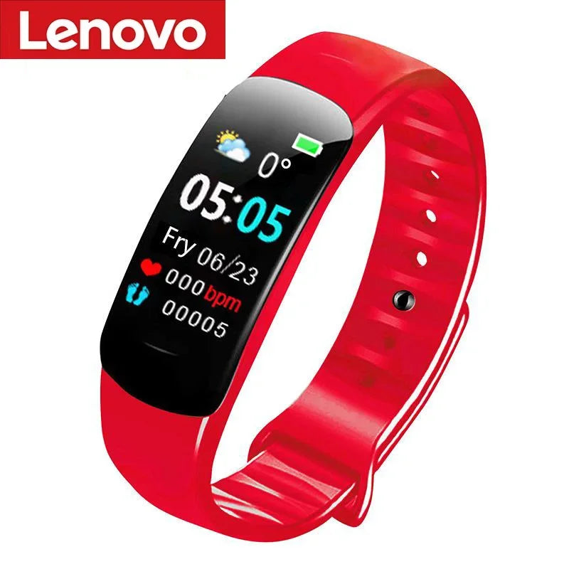 Lenovo Smart Bracelet C1 Plus Bluetooth Fitness Tracker Sports Step Counting Heart Rate Blood Pressure Monitor Waterproof Unisex