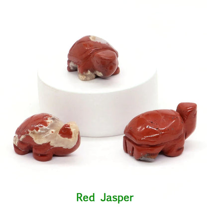 1.2" Mini Natural Crystal Stone Turtle Statue Reiki Healing Tortoise Figurine Amulet Fengshui Sculpture for Home Office Decor