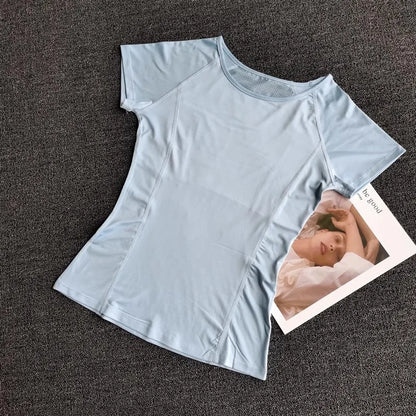 Outdoor Sports Shirt Sportswear Yoga Wear Women's Sports T-Shirt Fitness Clothes Running Yoga Top Female Workout Tops T-shirt