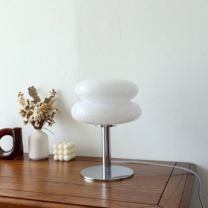 Macaron Glass Table Lamp - Trichromatic Dimming Night Light for Living Room  Bedroom Decor - ZOOMNSTORE