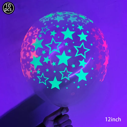 Neon Glow Birthday Party Supplies - Disposable Plates Napkins  Cups for Kids