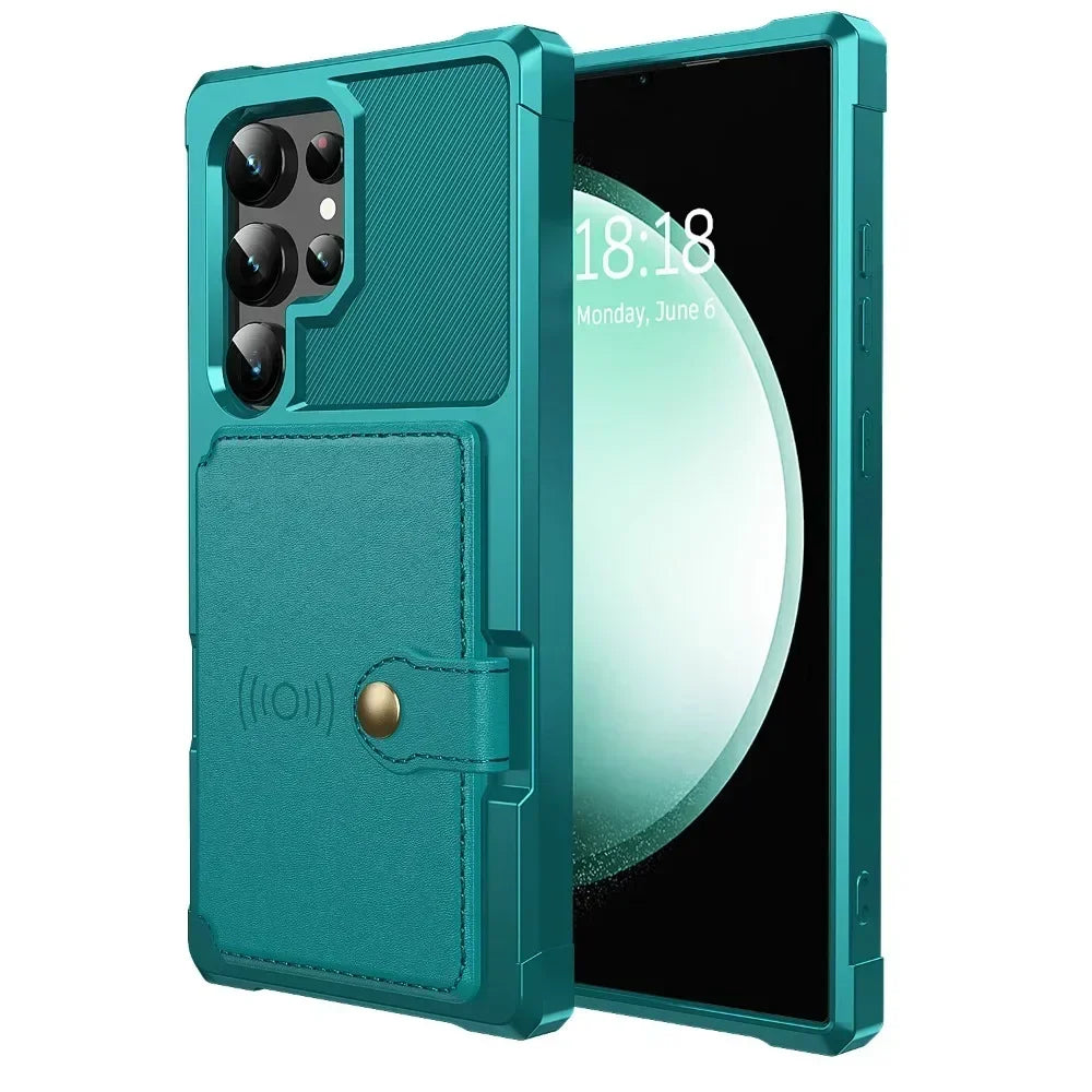 Card Wallet Case for Samsung Galaxy S24 S23 FE S25 Plus S22 S21 S26 Ultra A17 A37 A56 A36 A55 A35 A15 A54 A34 A52S A05S A05 A16