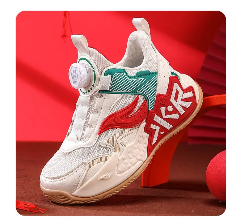 Boys Girls Casual Shoes Outdoor Children‘s Basketball Sneakers Kids Breathable Mesh Athletic Shoes Non-slip Lace-up Running Shoe