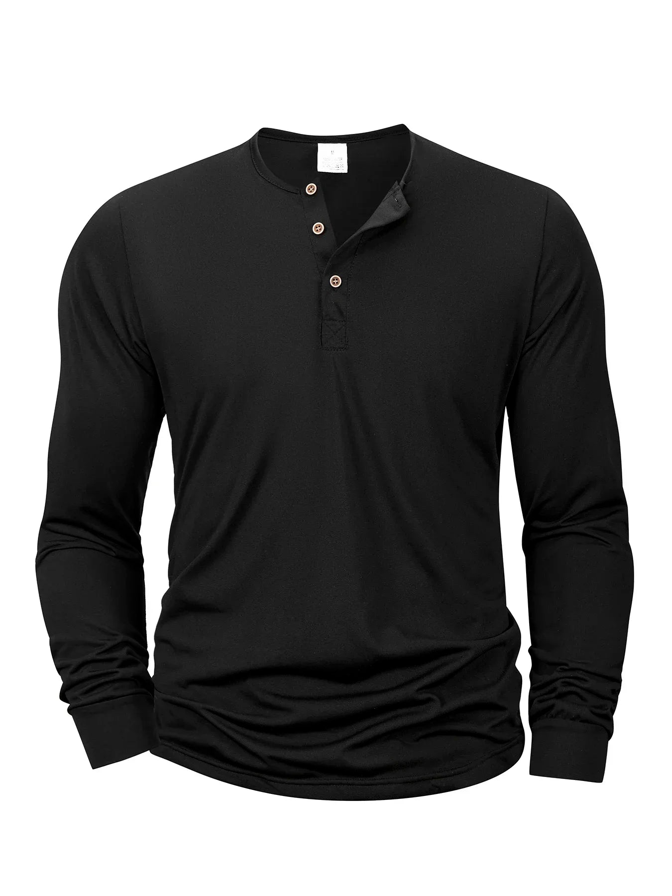 Mens Long Sleeve Henley V-neck Lightweight Long sleeves Casual Cotton Slim Fit Basic Loose Fitness Sports Breathable Top