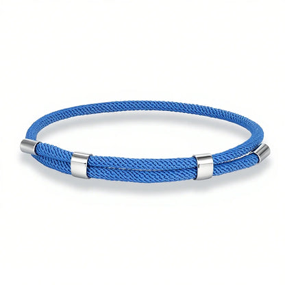 MKENDN Simple Style Men Women Bracelet 3mm Durable Marine Rope With Polished Steel Closure Jewelry Summer Beach Gifts