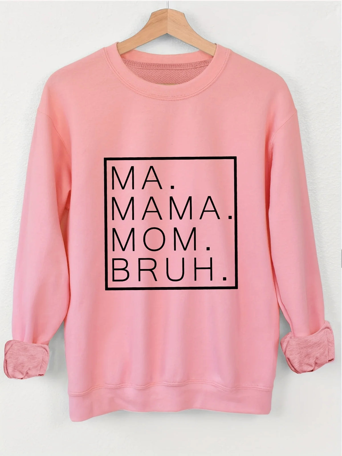 Women's Autumn and Winter Loose Casual Comfortable Letter Printed Thick Long-Sleeved Round Neck Hoodie Pullover