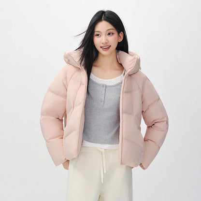 Semir Women Down Jacket 90 Percent Down Fill Raglan Sleeve Loose Fit Hooded 2026 New Winter Daily Wear Urban Casual Style
