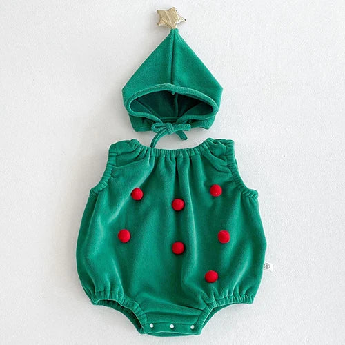 Christmas Baby Clothes – Newborn Bodysuits & Infant Jumpsuit Set With Cartoon Pattern
