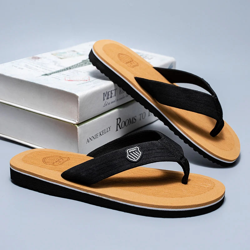 Hot Sale Men's Flip-flops Outdoor Casual Beach Slippers Soft Light Non-Slip Shoes Summer Slippers Men Shower 2024 Zapatos Hombre