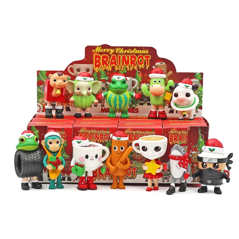 New Christmas Edition Tungtungsahur Figure Funny Doll Desktop Decoration Tralalero Tralala Figure Model Kids Christmas Gifts