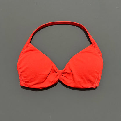 Impact Sports Bra - High Support Strappy Halter Bra With Removable Pads