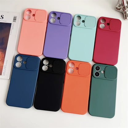 Soft Silicone Camera Lens Protection Case for iPhone 16 15 14 13 12 11 Pro Max - Shockproof Bumper Cover - ZOOMNSTORE